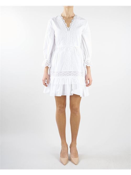 Short poplin dress with lace Twinset TWIN SET | abito en | TT21511